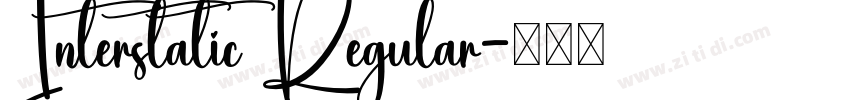 Interstatic Regular字体转换